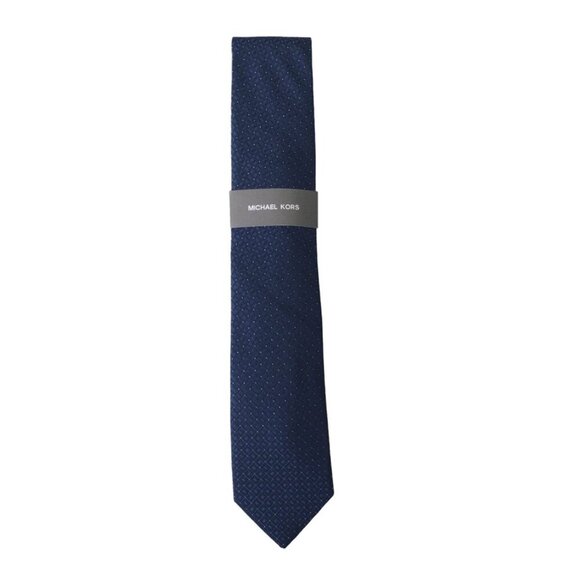 MICHAEL KORS, ties for dress suits, polyester and viscose, blue, for men. - Picture 1 of 6